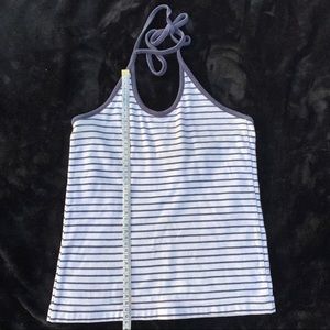 Polo jeans white and blue stripped halter top